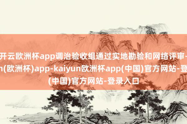 开云欧洲杯app　　调治验收组通过实地勘验和网络评审-kaiyun(欧洲杯)app-kaiyun欧洲杯app(中国)官方网站-登录入口